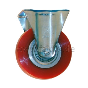 Bockrolle Polyurethan rot - Ø 125/390kg
