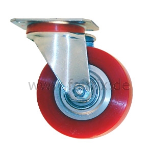 Bockrolle Polyurethan rot - Ø 125/390kg