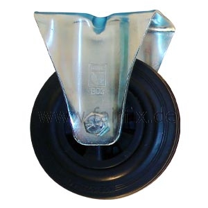 Bockrolle Gummi schwarz - Ø 125/100 kg